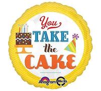 Anagram You Take The Cake - Globo de papel de aluminio, 18 pulgadas, multicolor
