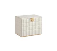 ANAH Colección - Caja Joyero Apilable con Espejo Blanco Nube