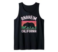 Anaheim California Bear Retro Orange County Beach 714 OC CA Camiseta sin Mangas