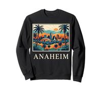 Anaheim California Retro Vintage Horizonte Palm Desierto EE.UU. Ciudad Sudadera