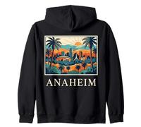 Anaheim California Retro Vintage Horizonte Palm Desierto EE.UU. Ciudad Sudadera con Capucha