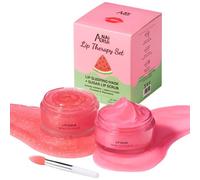 ANAiRUi Set de exfoliante y bálsamo labial, mascarilla nocturna con ceramidas y sandía, exfoliante labial, set de regalo para labios secos, agrietados y descamados, Regalo para el Día de la Madre