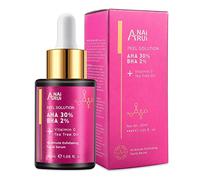 ANAiRUi Solución Peel Facial con AHA + BHA - suero exfoliante en 5-10 minutos, con Aloe Vera y vitamina C, limpieza de los poros, protección solar, reducción de las manchas, 30ml