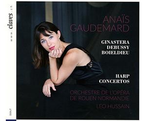 Anaïs Gaudemard joue Ginastera, Debussy et Boieldieu : Concertos pour harpe. Hussain.