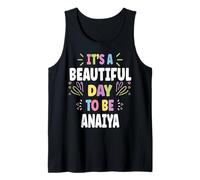 Anaiya Personalized Name Beautiful Day Anaiya Camiseta sin Mangas