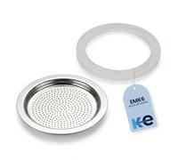 ANAKEL HOME Pack Repuesto Filtro y Junta para Cafetera Alicia EMK6 | Compatible Solo con DeLonghi 6 Tazas | Accesorios de Mantenimiento y Reparación