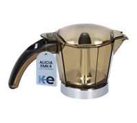 Anakel Home Recambio Jarra de Cafetera 7313285569 Compatible con Cafetera Delonghi Alicia EMK4, EMKE42 y EMKE42.R | Repuesto Original, Color Marrón, 4 Tazas