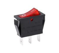 Anakel Home Repuesto Interruptor de Cafetera Universal compatible con Cafeteras de Goteo | Botón ON-OFF con 3 Pines 16A 250VAC | Color Rojo