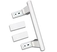 ANAKEL HOME Tirador de Puerta de Repuesto 7430668 Compatible con Frigorífico Liebherr, Tirador Frigorífico | Incluye 2 Tapas Embellecedoras, Color Blanco, 21 cm