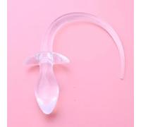 Anal Butt Plug cola de cerdo Butt Plug Bullet mujeres Anal Plug lesbiana Fairy Gspot juguetes sexuales para mujeres juegos(White)