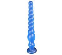 Anal Butt Plug Colorido Largo Anal Bead Anal Plug Consolador Abridor de ano Culo Juguete sexual para hombres Mujeres G-Spot Masturbador Erótico Butt Plug Adultos(Blue,S)