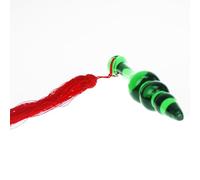 Anal Butt Plug Cuentas verdes Glass Butt Plug Sensual Sex Toy Play Mujeres Hombre Masturbador Consolador Máquina sexual Adultos Juguetes atractivos Butt Training Plug
