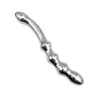 Anal Butt Plug de acero inoxidable doble grande de Metal falso consolador punto G cuentas anales enchufe P punto máquina sexual masturbador juguetes sexuales para mujer