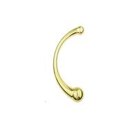 Anal Butt Plug Doble Extremo Acero Inoxidable Anal Plug Consolador Punto G Masturbador Metal Puro Pene P Spot Máquina Sexual Juguetes Sexuales para Hombres y Mujeres(Gold,S)