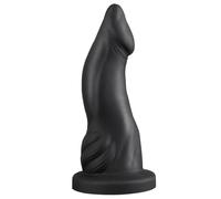 Anal Butt Plug Dolphin Soft Anal Plug Big Max 8cm Large Butt Plug, Consolador anal negro dorado Masturbador de ano Juguete sexual para mujeres Hombres Máquina sexual(Blackcolor)