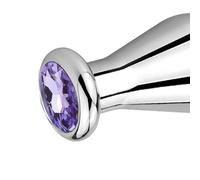 Anal Butt Plug Enchufe Anal Grande Iluminación de Metal Modelado Acero Inoxidable Butt Plug Mujeres Hombres Anal Masturbador Consolador Pareja Adule Juguete Entrenador(Lightpurple)