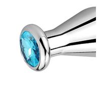 Anal Butt Plug Enchufe Anal Grande Iluminación de Metal Modelado Acero Inoxidable Butt Plug Mujeres Hombres Anal Masturbador Consolador Pareja Adule Juguete Entrenador(Lightblue)