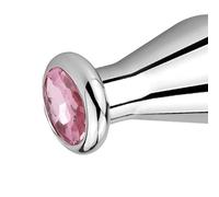 Anal Butt Plug Enchufe Anal Grande Iluminación de Metal Modelado Acero Inoxidable Butt Plug Mujeres Hombres Anal Masturbador Consolador Pareja Adule Juguete Entrenador(Pink)
