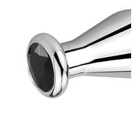 Anal Butt Plug Enchufe Anal Grande Iluminación de Metal Modelado Acero Inoxidable Butt Plug Mujeres Hombres Anal Masturbador Consolador Pareja Adule Juguete Entrenador(Black)