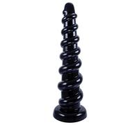 Anal butt plug extra longitud anal plug consoladores masturbador ano butt plug masturbador anal juguete máquina sexual pene anal largo juguete sexual(Black)
