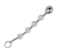 Anal Butt Plug Metal Anal 1/2/3/4/5 Cuentas Butt Plug Vaginal Acero Inoxidable Bolas de Vidrio Masajeador de Próstata Productos Íntimos Juguetes Sexuales para Hombres Mujeres(5beads)