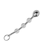 Anal Butt Plug Metal Anal 1/2/3/4/5 Cuentas Butt Plug Vaginal Acero Inoxidable Bolas de Vidrio Masajeador de Próstata Productos Íntimos Juguetes Sexuales para Hombres Mujeres(4beads)