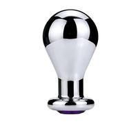 Anal Butt Plug S/M/L Metal Diamond Butt Plug Masturbador Cuentas anales En forma de pera Enchufe anal de acero inoxidable Máquina sexual Juguetes sexuales Herramientas sexuales(L)