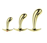 Anal Butt Plug SM Metal Aleación de aluminio Conjuntos de tapones para el ano Masturbador en forma de ancla Máquina sexual para punto G Butt Plug Juguetes sexuales anales para hombres y mujeres(Gold,A
