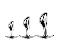 Anal Butt Plug SM Metal Aleación de aluminio Conjuntos de tapones para el ano Masturbador en forma de ancla Máquina sexual para punto G Butt Plug Juguetes sexuales anales para hombres y mujeres(Silver