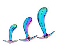 Anal Butt Plug SM Metal Aleación de aluminio Conjuntos de tapones para el ano Masturbador en forma de ancla Máquina sexual para punto G Butt Plug Juguetes sexuales anales para hombres y mujeres(Colorf