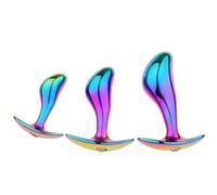 Anal Butt Plug SM Metal Aleación de aluminio Conjuntos de tapones para el ano Masturbador en forma de ancla Máquina sexual para punto G Butt Plug Juguetes sexuales anales para hombres y mujeres(Colorf