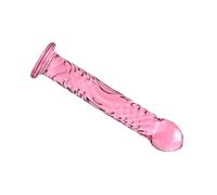 Anal Buttplug 3 colores consolador de cristal pene postizo cuentas anales de cristal Butt Plug máquina sexual punto G juguetes de masturbación para mujeres(Pink)