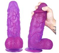 Anal Gigante XXL Grande de 7 Cm de Diámetro, Multicolor Opcional, Suave por Fuera y Duro por Dentro, Estimula el Punto G para Ti, un Juguete Sexual para Jugadores de Alta Gama(Lila)