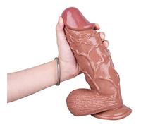 Anal Gigante XXL Grande de 7 Cm de Diámetro, Multicolor Opcional, Suave por Fuera y Duro por Dentro, Estimula el Punto G para Ti, un Juguete Sexual para Jugadores de Alta Gama(Brown)