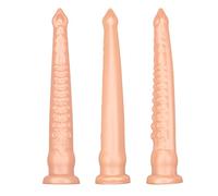 Anal Plug Consolador Butt Plug con Ventosas Silicona Líquida Extra Larga Expansión de Próstata Estimulador del Punto G Masturbación Juguete Sexual para Hombres Mujeres Principiantes(L)