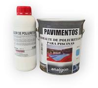 Analgon Pintura Azul Para Piscinas de Poliester y Hormigón 5,75Kg. Esmalte Poliuretano de 2 Componentes