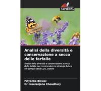 Analisi della diversità e conservazione a secco delle farfalle: Analisi della diversità e conservazione a secco delle farfalle per comprendere le strategie future nel campus della CGU, Odisha