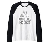Analista de Datos Trabajo Divertido Estadística tecnológica Matemáticas Estadístico Camiseta Manga Raglan