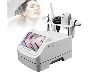 Analizador capilar multifunción, detector de aceite de folículo piloso del cuero cabelludo de 10 pulgadas, con 5 asas, lente de 200x y 2000 W para uso doméstico en salones de belleza.