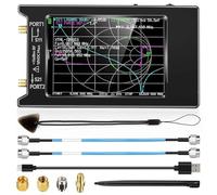 Analizador de antena red vectorial VNA 50 kHz a 6,3 GHz 4 pulgadas. Mide parámetros S, HF, VHF, UHF, ROE, retardo fase, gráfico Smith Pantalla de radiofrecuencia