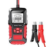 Analizador de batería LCD de 2.7 pulgadas para vehículos de 12 V 24 V Pruebas estado de salud Estado de carga Amperios de arranque en frío y resistencia interna con precisión (rojo)