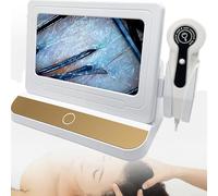Analizador de cabello para diagnóstico de piel, microscopio digital de 10 pulgadas, 50 x 200 x, con carga, detector de cabello y folículos pilosos para el hogar, salón de belleza y spa