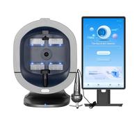 Analizador de cuero cabelludo 3D con IA, analizador facial de piel X5 de 21,5 pulgadas, cámara HD multilingüe, escáner de análisis facial de piel con IA, cuidado de belleza comercial.