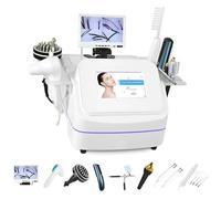 Analizador de diagnóstico de cabello y piel, detector de cuero cabelludo y piel, microscopio digital para cuero cabelludo con detector de folículos pilosos, con 7 asas y pantallas dobles White