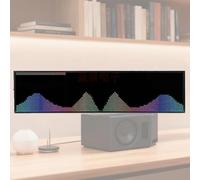 Analizador de espectro de audio, pantalla de barra de nivel de audio RGB con control de voz y control de línea, cuenta con 4 rangos de frecuencia y 36 estilos de visualización para entretenimiento