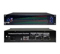 Analizador de espectro de audio profesional, ecualizador gráfico de 31 bandas dobles con pantalla LCD, 10 efectos preestablecidos para escenario en vivo y estudio de grabación