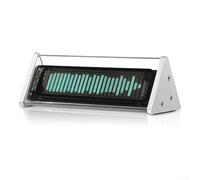 Analizador de espectro de audio VFD con receptor Blueteeth 5.0 y reloj de escritorio, pantalla HD de 25 x 15 para visualización de música y cronometraje, compatible con PC/teléfono (blanco)