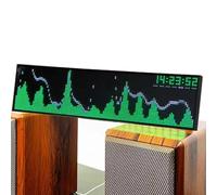 Analizador De Espectro De Ritmo Musical, Indicador De Nivel De Audio RGB, Pantalla De Reloj De 5 Modos, Entrada De Audio De 3,5 Mm, Control De Línea / Activado Por Sonido, 36 Estilos Y 16 Colores