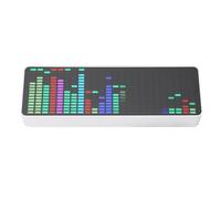 Analizador de Espectro LED, Luces de Ritmo Musical de Recogida Activadas por Voz RGB, Luz Ambiental LED Colorida Creativa, Pantalla de Espectro Musical LED de 1624 Segmentos con
