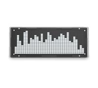 Analizador de espectro musical LED para visualización de señal de audio con medidor VU estéreo de 32 bits, 8 efectos, ajuste de brillo, alimentación USB, salida 5W, 220 x 28 x 70 mm (rojo)